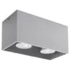 Quad Maxi Ceiling Downlight - Grey 2 Light Spotlight Great Lighting UK Ltd