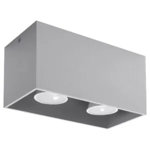 Quad Maxi Ceiling Downlight - Grey 2 Light Spotlight Great Lighting UK Ltd