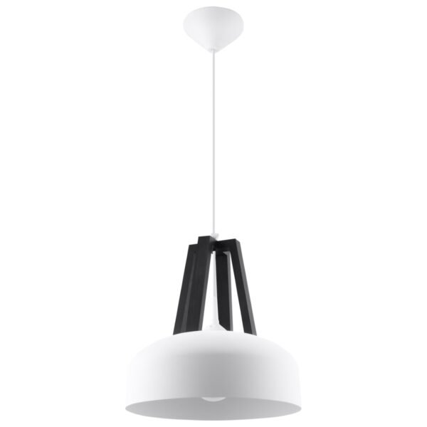 Pendant Lamp Casco White/black Single Pendants Great Lighting UK Ltd