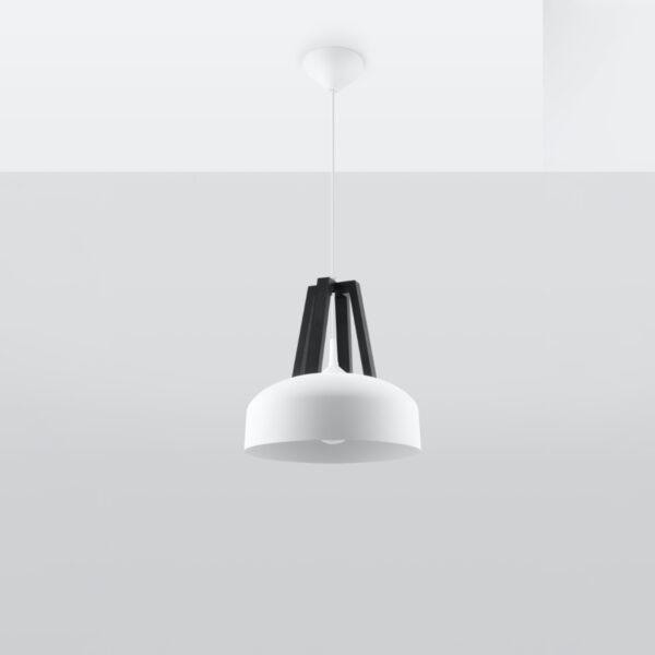 Pendant Lamp Casco White/black Single Pendants Great Lighting UK Ltd