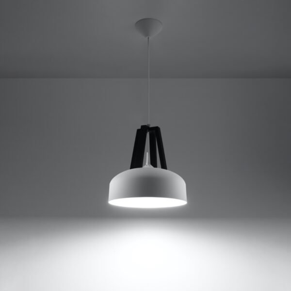 Pendant Lamp Casco White/black Single Pendants Great Lighting UK Ltd
