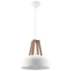 Pendant Lamp Casco White / Natural Wood Dining Table Pendant Lights Great Lighting UK Ltd