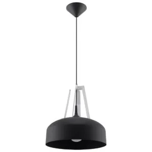 Pendant Lamp Casco Black / White Black Pendant Lights Great Lighting UK Ltd