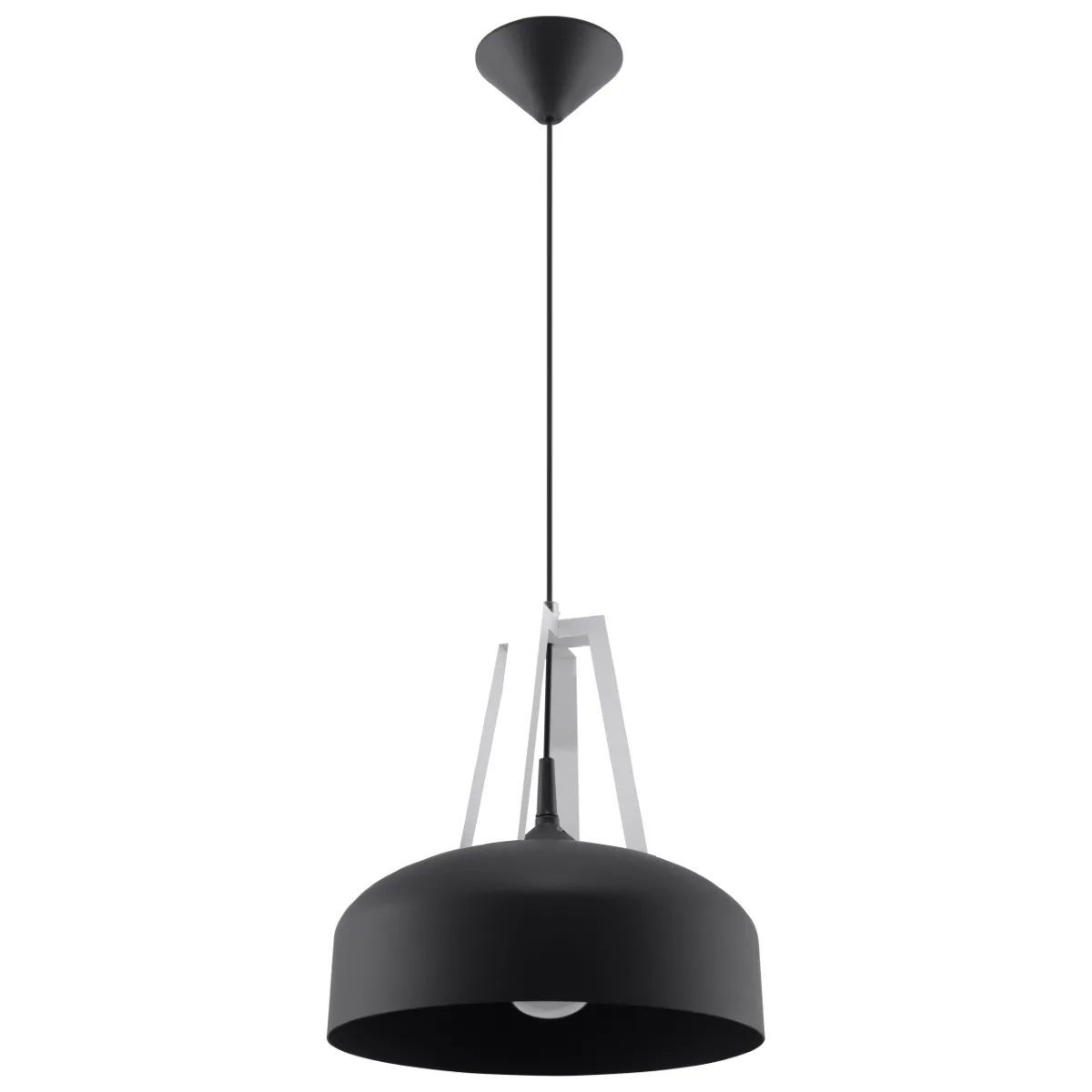 Pendant Lamp Casco Black / White Black Pendant Lights Great Lighting UK Ltd