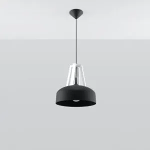 Pendant Lamp Casco Black / White Black Pendant Lights Great Lighting UK Ltd