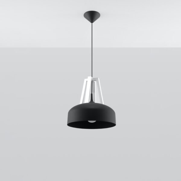 Pendant Lamp Casco Black / White Modern Single Pendants Great Lighting UK Ltd