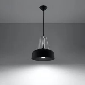Pendant Lamp Casco Black / White Black Pendant Lights Great Lighting UK Ltd