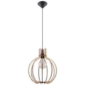 Pendant Lamp Arancia Natural Wood Living Room Pendant Lights Great Lighting UK Ltd