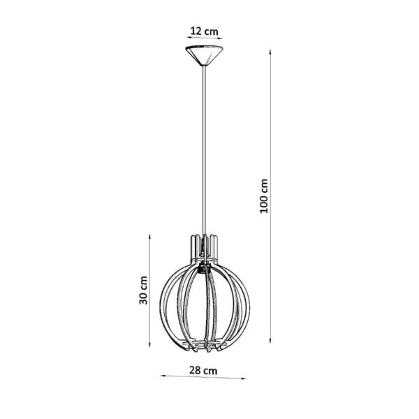 Pendant Lamp Arancia Natural Wood - Image 4