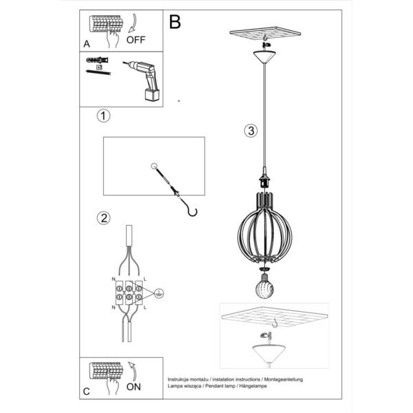 Pendant Lamp Arancia Natural Wood - Image 5