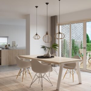 Pendant Lamp Arancia Natural Wood Modern Single Pendants Great Lighting UK Ltd