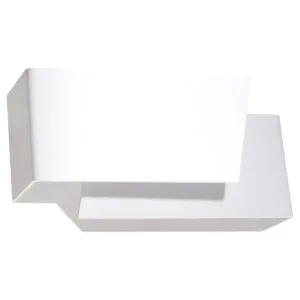 Piegare Wall Light - White Box Wall Lights Great Lighting UK Ltd