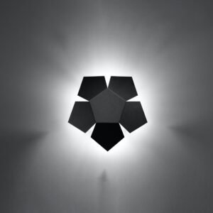 Wall Lamp Penta Black Single Wall Lights Great Lighting UK Ltd