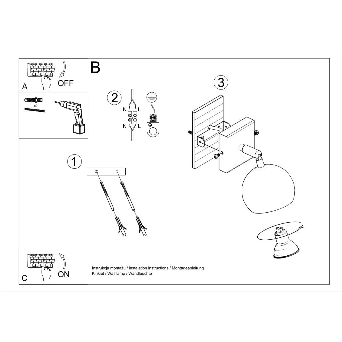 Oculare Wall Light - White Small Wall Lights Great Lighting UK Ltd