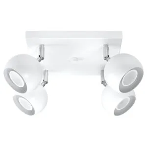 Oculare 4-Light Ceiling Bar - White 4 Light Spotlights Great Lighting UK Ltd