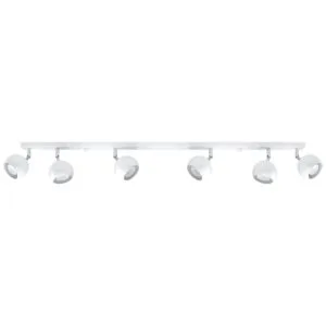 Oculare 6-Light Ceiling Bar - White 6 Light Spotlights Great Lighting UK Ltd