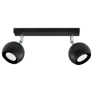 Oculare 2-Light Ceiling Bar - Black 2 Light Spotlight Great Lighting UK Ltd
