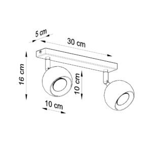 Ceiling Lamp Oculare 2 Black Track Lighting Great Lighting UK Ltd