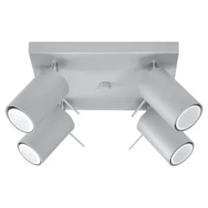 Ring 4-Light Ceiling Bar - Grey Cluster Ceiling Lights Great Lighting UK Ltd