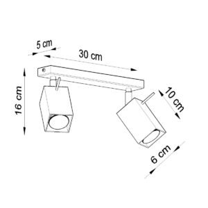 Ceiling Lamp Merida 2 Grey Track Lighting Great Lighting UK Ltd