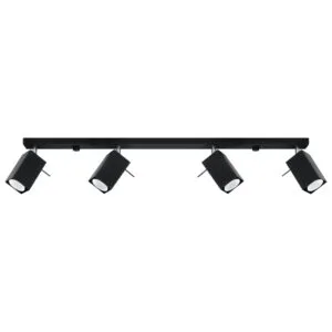 Merida Four Light Black Kitchen Spotlight Bar 4 Light Spotlights Great Lighting UK Ltd