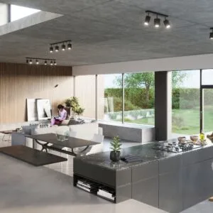 Merida Four Light Black Kitchen Spotlight Bar 4 Light Spotlights Great Lighting UK Ltd
