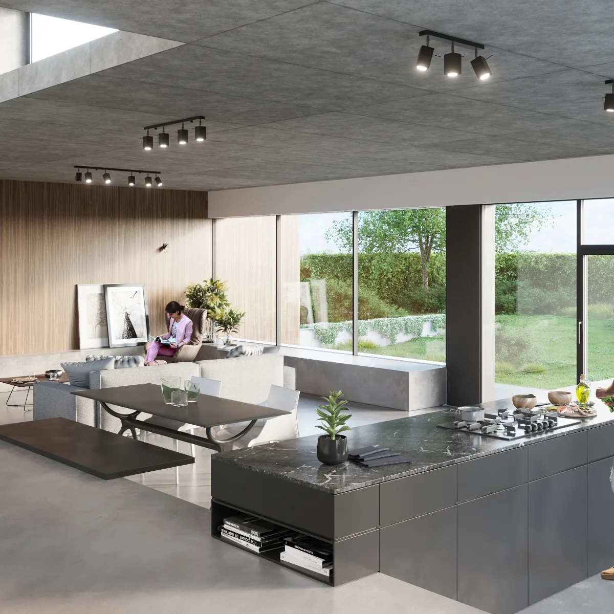 Merida Four Light Black Kitchen Spotlight Bar 4 Light Spotlights Great Lighting UK Ltd