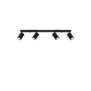 Merida Four Light Black Kitchen Spotlight Bar 4 Light Spotlights Great Lighting UK Ltd