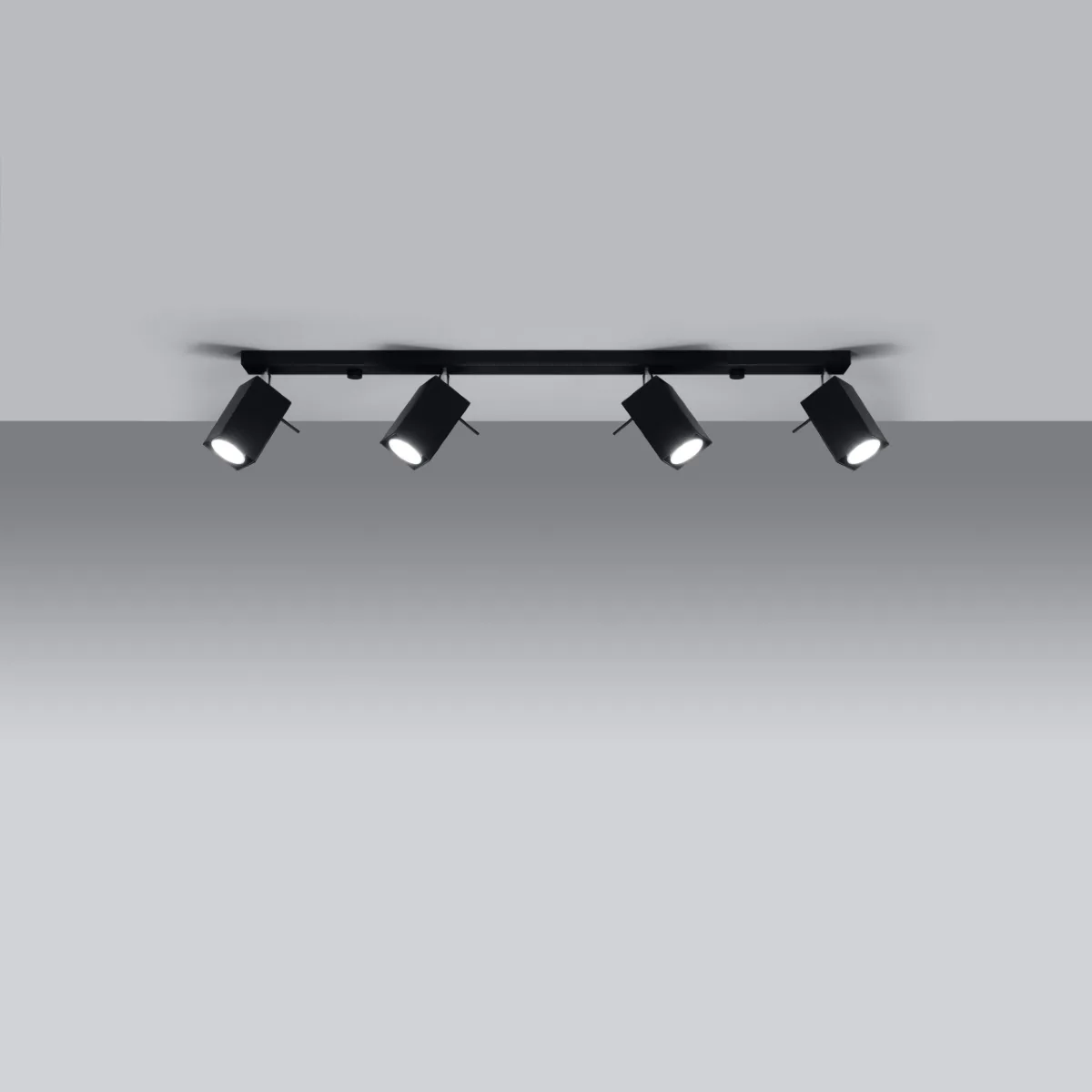 Merida Four Light Black Kitchen Spotlight Bar 4 Light Spotlights Great Lighting UK Ltd