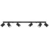 Merida Six Light Black Kitchen Spotlight Bar 6 Light Spotlights Great Lighting UK Ltd