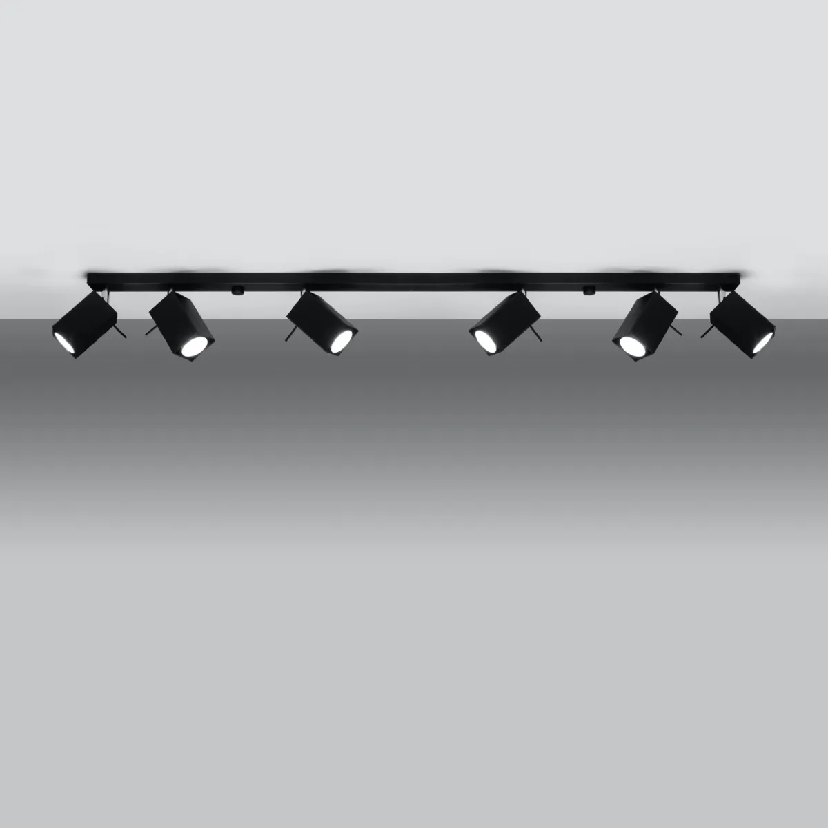 Merida Six Light Black Kitchen Spotlight Bar 6 Light Spotlights Great Lighting UK Ltd