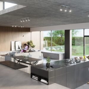 Merida Four Light Grey Kitchen Spotlight Bar 4 Light Spotlights Great Lighting UK Ltd
