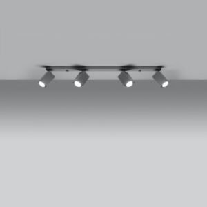 Merida Four Light Grey Kitchen Spotlight Bar 4 Light Spotlights Great Lighting UK Ltd