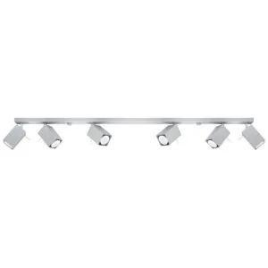 Merida Six Light Grey Kitchen Spotlight Bar 6 Light Spotlights Great Lighting UK Ltd
