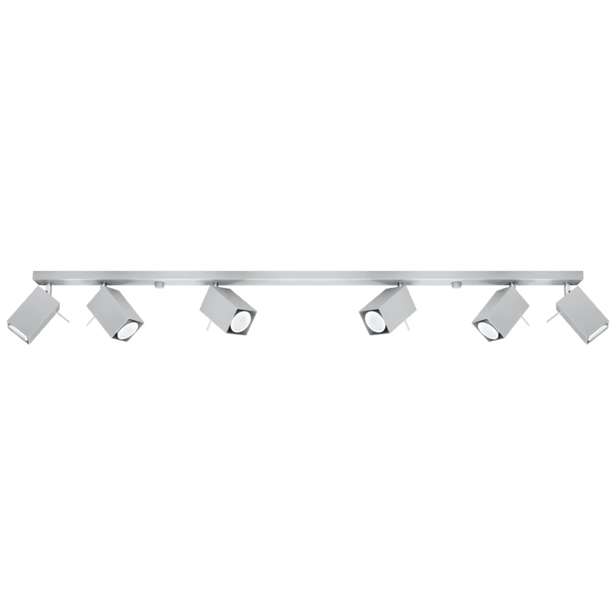 Merida Six Light Grey Kitchen Spotlight Bar 6 Light Spotlights Great Lighting UK Ltd