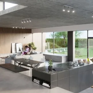 Merida Six Light Grey Kitchen Spotlight Bar 6 Light Spotlights Great Lighting UK Ltd