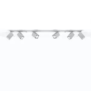 Merida Six Light Grey Kitchen Spotlight Bar 6 Light Spotlights Great Lighting UK Ltd