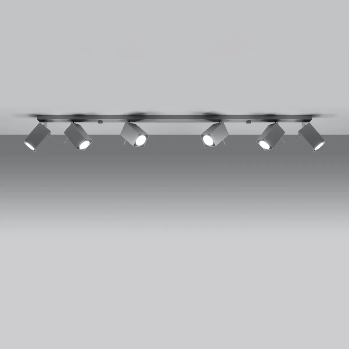 Merida Six Light Grey Kitchen Spotlight Bar 6 Light Spotlights Great Lighting UK Ltd