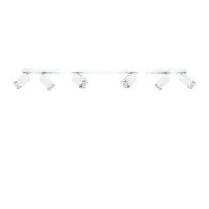 Merida Six Light White Kitchen Spotlight Bar 6 Light Spotlights Great Lighting UK Ltd
