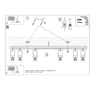 Ceiling Lamp Merida 6l White Track Lighting Great Lighting UK Ltd