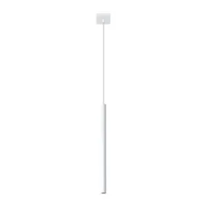 Pastelo Pendant Light - Single / White Cylinder Pendant Lights Great Lighting UK Ltd