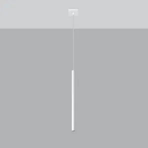 Pastelo Pendant Light - Single / White Bedroom Cylinder Pendants Great Lighting UK Ltd