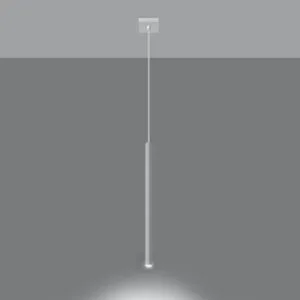 Pastelo Pendant Light - Single / White Bedroom Cylinder Pendants Great Lighting UK Ltd