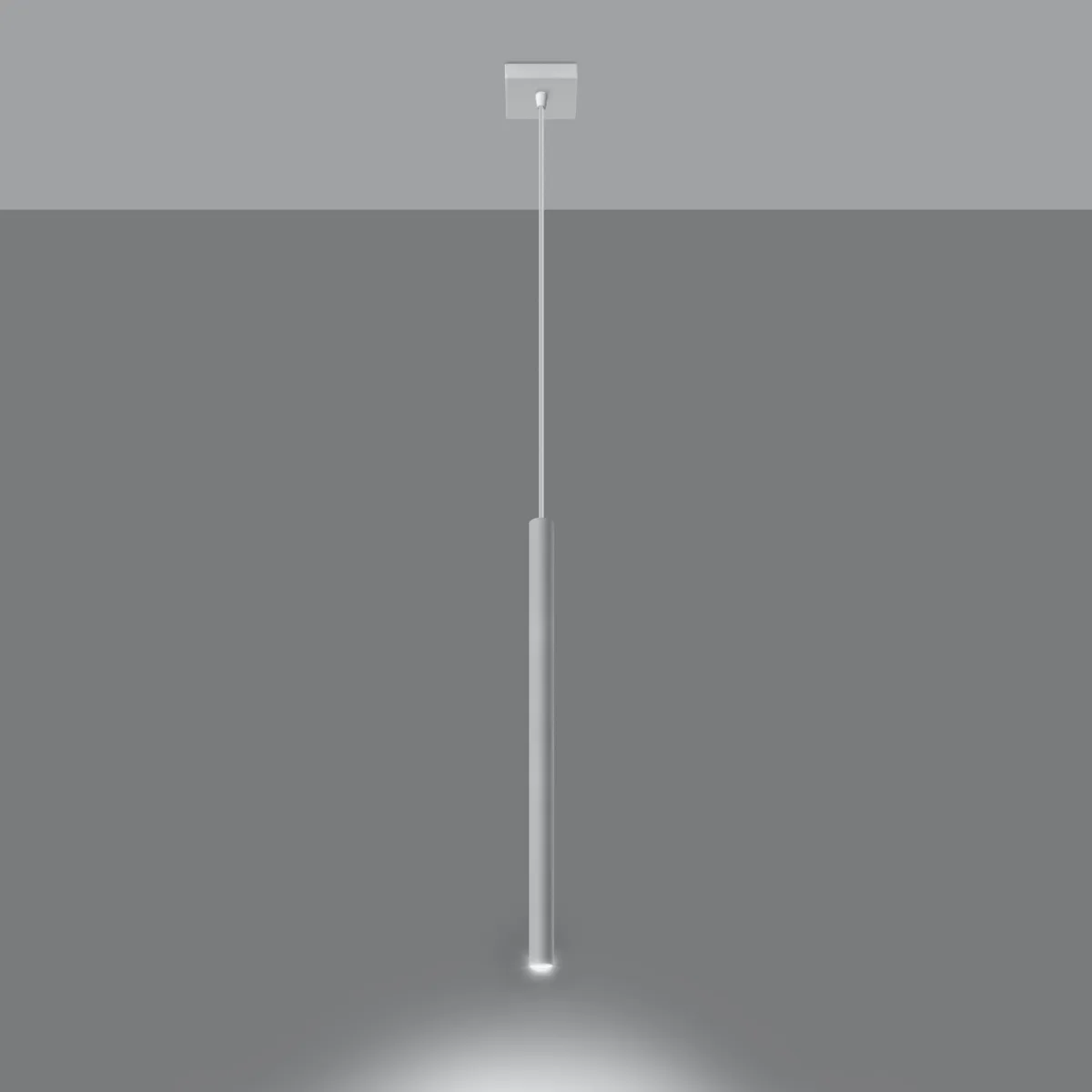 Pastelo Pendant Light - Single / White Bedroom Cylinder Pendants Great Lighting UK Ltd
