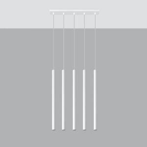 Pendant Lamp Pastelo 5 White Multi Pendants Great Lighting UK Ltd
