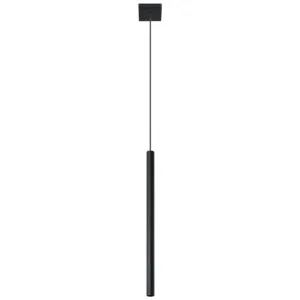 Pastelo Pendant Light - Single / Black Cylinder Pendant Lights Great Lighting UK Ltd