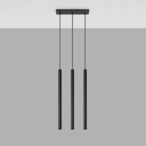 Pendant Lamp Pastelo 3 Black Multi Pendants Great Lighting UK Ltd