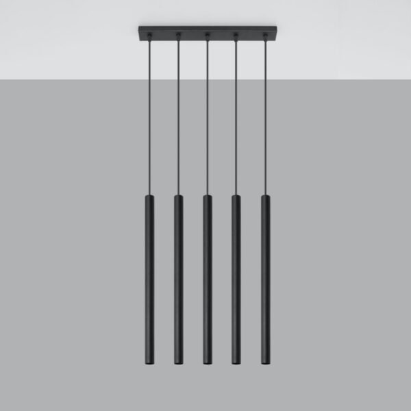 Pendant Lamp Pastelo 5 Black Modern Pendant Lights Great Lighting UK Ltd