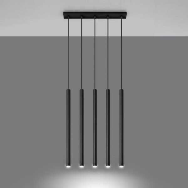 Pendant Lamp Pastelo 5 Black Modern Pendant Lights Great Lighting UK Ltd