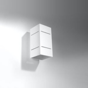 Wall Lamp Blocco White Single Wall Lights Great Lighting UK Ltd
